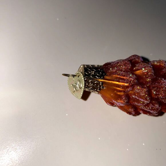 OLD WORLD CHRISTMAS GLASS PINE CONE GLITTER ORNAMENT - Picture 4 of 4